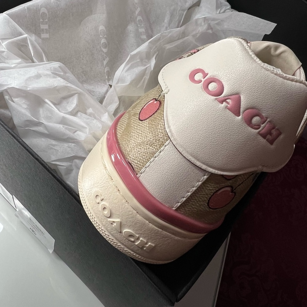 Coach Heart Cherry Print Low Top Shoes